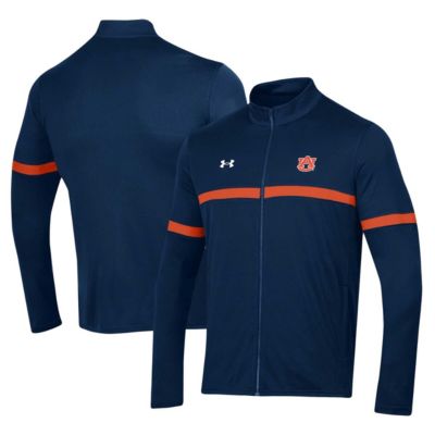 Men's NCAA Under Armour Auburn Tigers 2023 Assist Warm Up Full-Zip Jacket, Navy Blue, XL