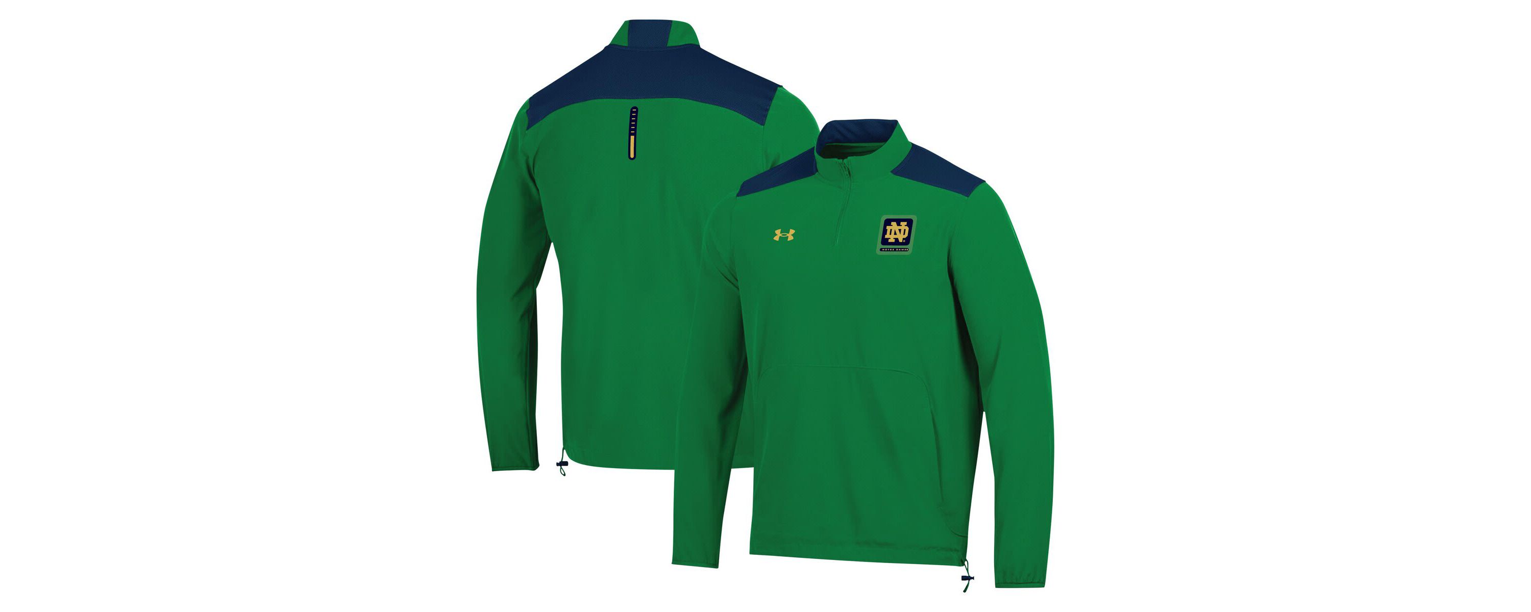 NCAA Under Armour Notre Dame Fighting Irish 2023 Motivate Half-Zip Top