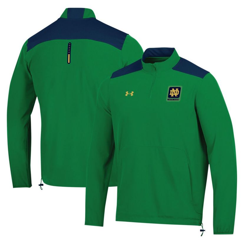 NCAA Under Armour Notre Dame Fighting Irish 2023 Motivate Half-Zip Top