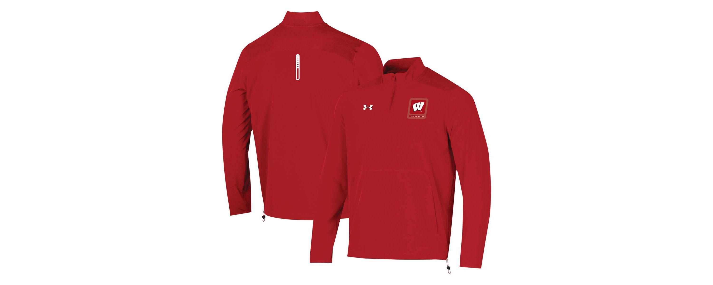 NCAA Under Armour Wisconsin Badgers 2023 Motivate Half-Zip Top