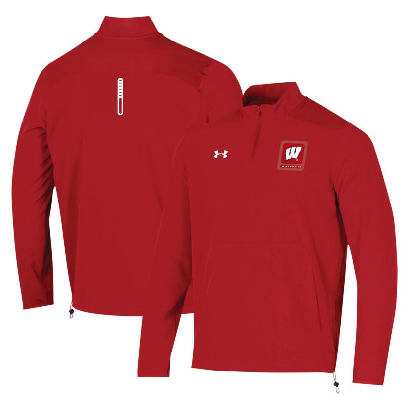 NCAA Under Armour Wisconsin Badgers 2023 Motivate Half-Zip Top
