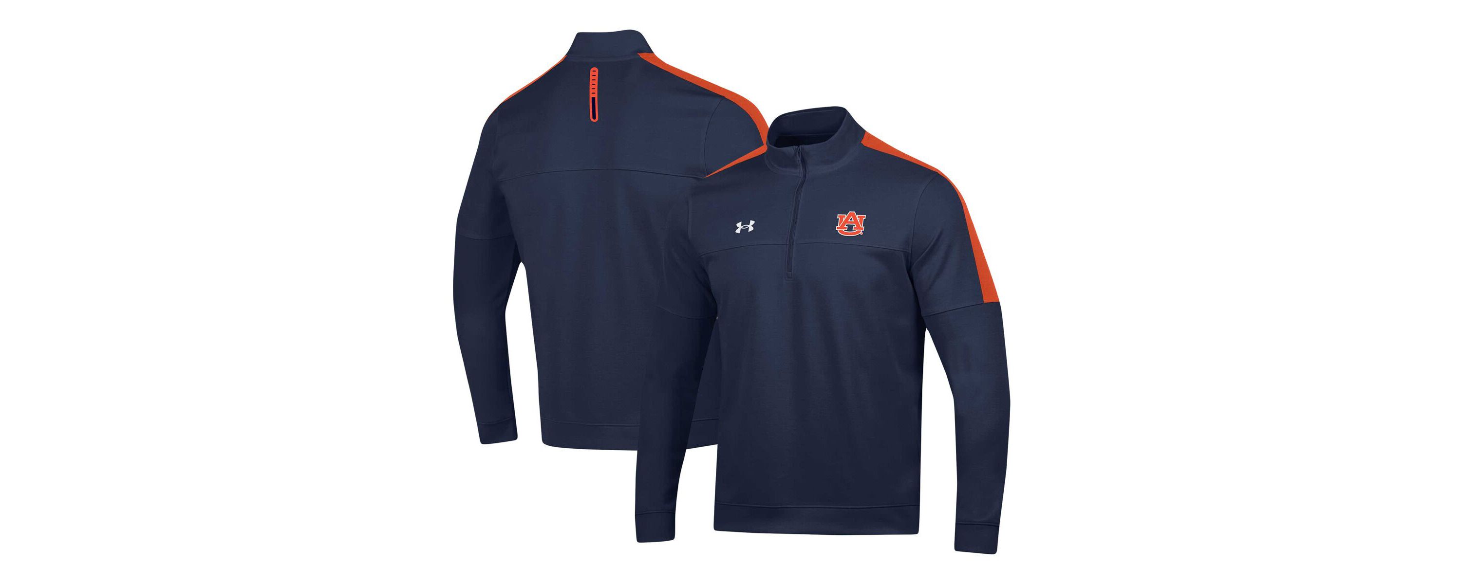 NCAA Under Armour Auburn Tigers Midlayer Half-Zip Jacket