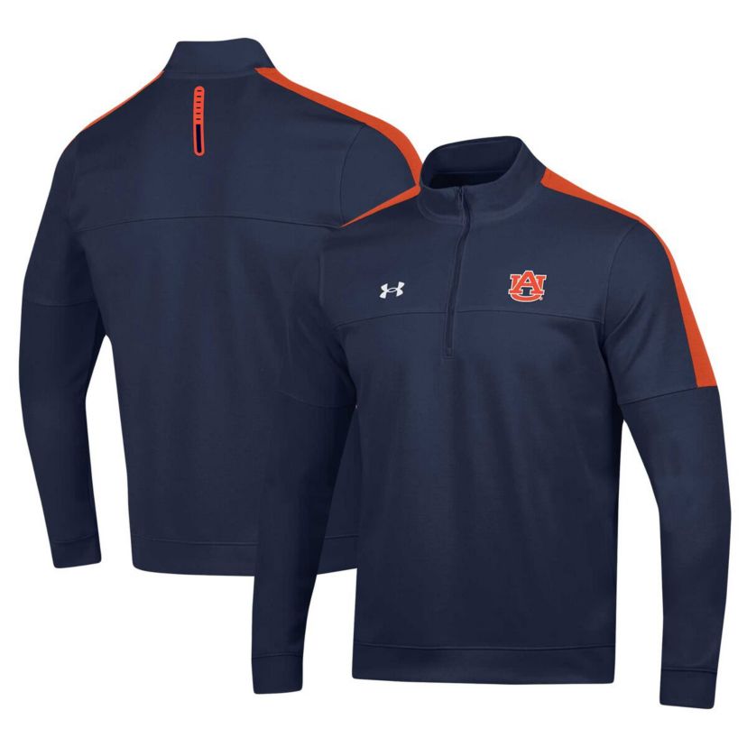 NCAA Under Armour Auburn Tigers Midlayer Half-Zip Jacket