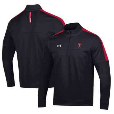 Men's Texas Tech Red Raiders NCAA Under Armour Texas Tech Raiders Midlayer Half-Zip Jacket, Black, Small -  0197141956515