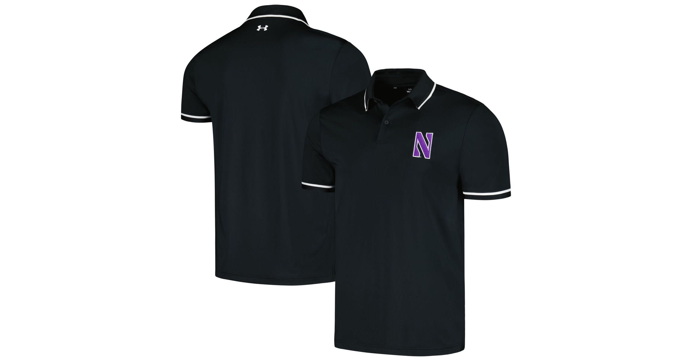 NCAA Under Armour Northwestern Wildcats T2 Tipped Performance Polo