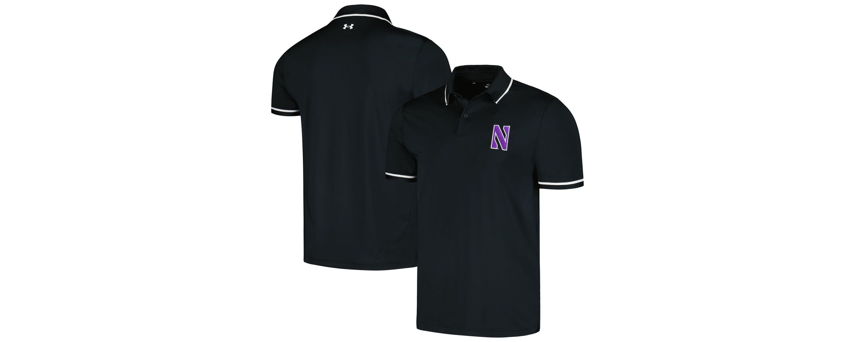 NCAA Under Armour Northwestern Wildcats T2 Tipped Performance Polo