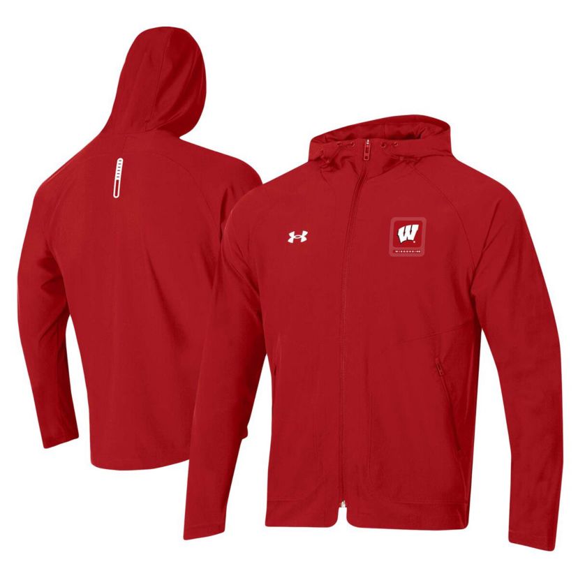 NCAA Under Armour Wisconsin Badgers Unstoppable Raglan Full-Zip Jacket