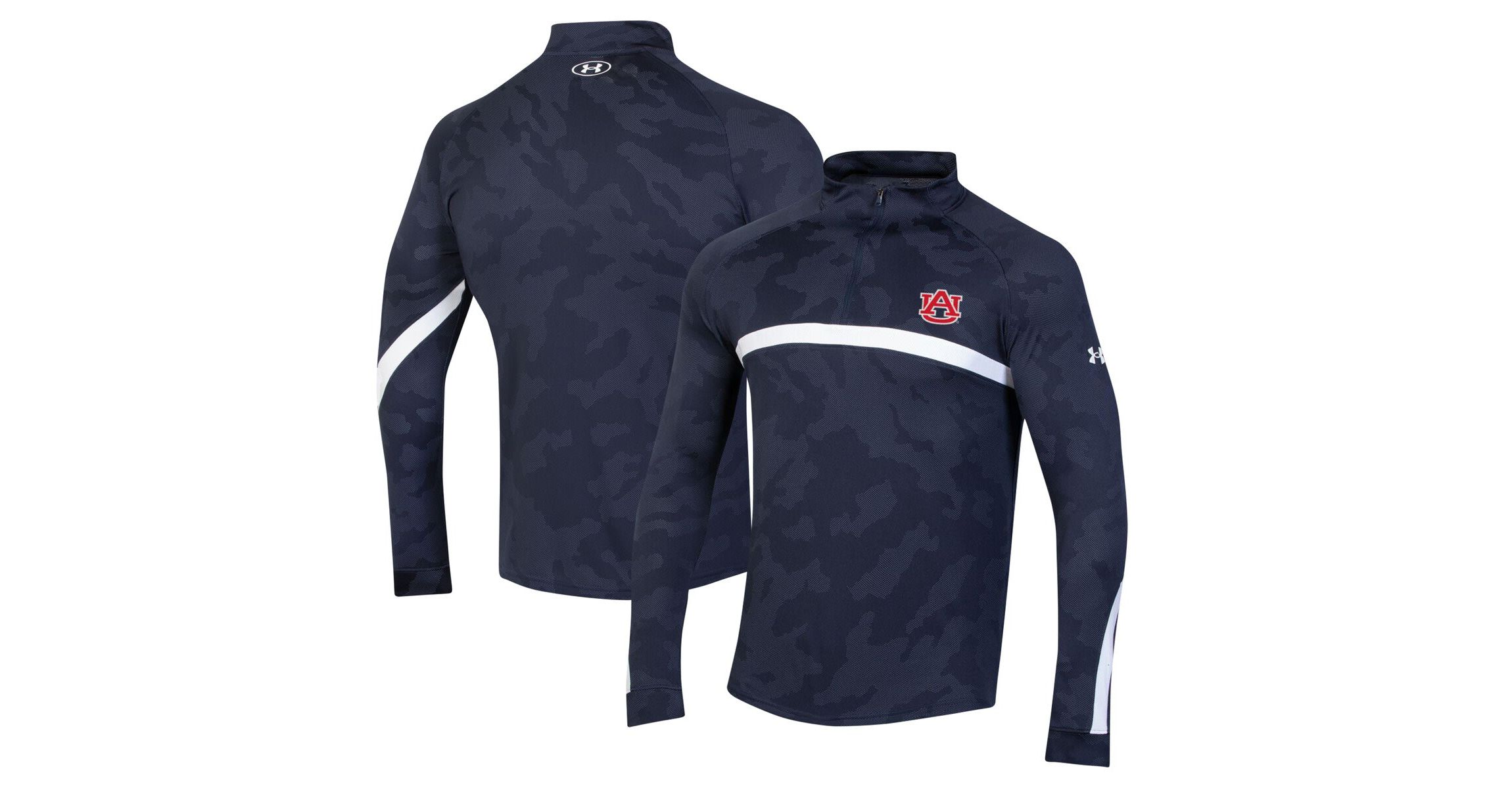 NCAA Under Armour Auburn Tigers Game Day Raglan Quarter-Zip Top