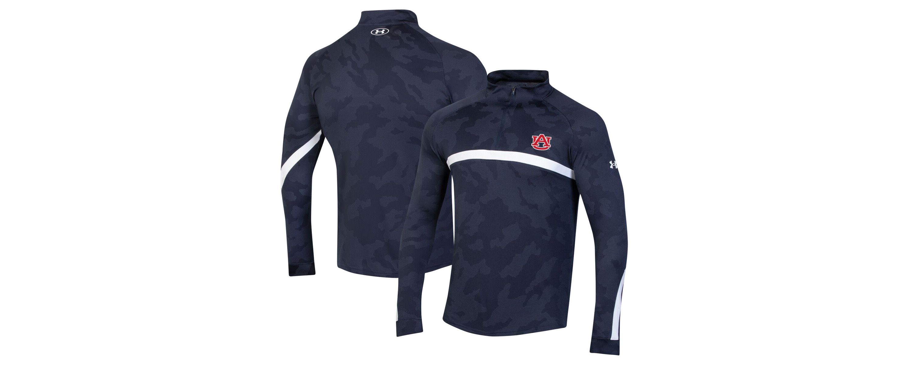 NCAA Under Armour Auburn Tigers Game Day Raglan Quarter-Zip Top