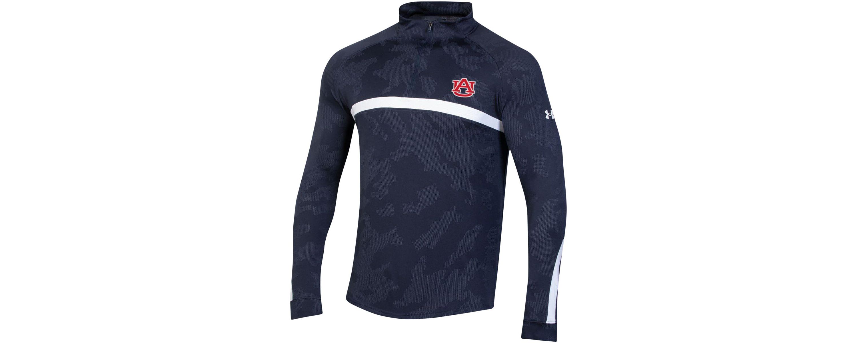 NCAA Under Armour Auburn Tigers Game Day Raglan Quarter-Zip Top