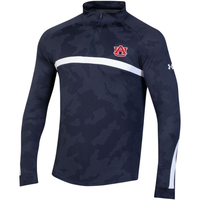NCAA Under Armour Auburn Tigers Game Day Raglan Quarter-Zip Top