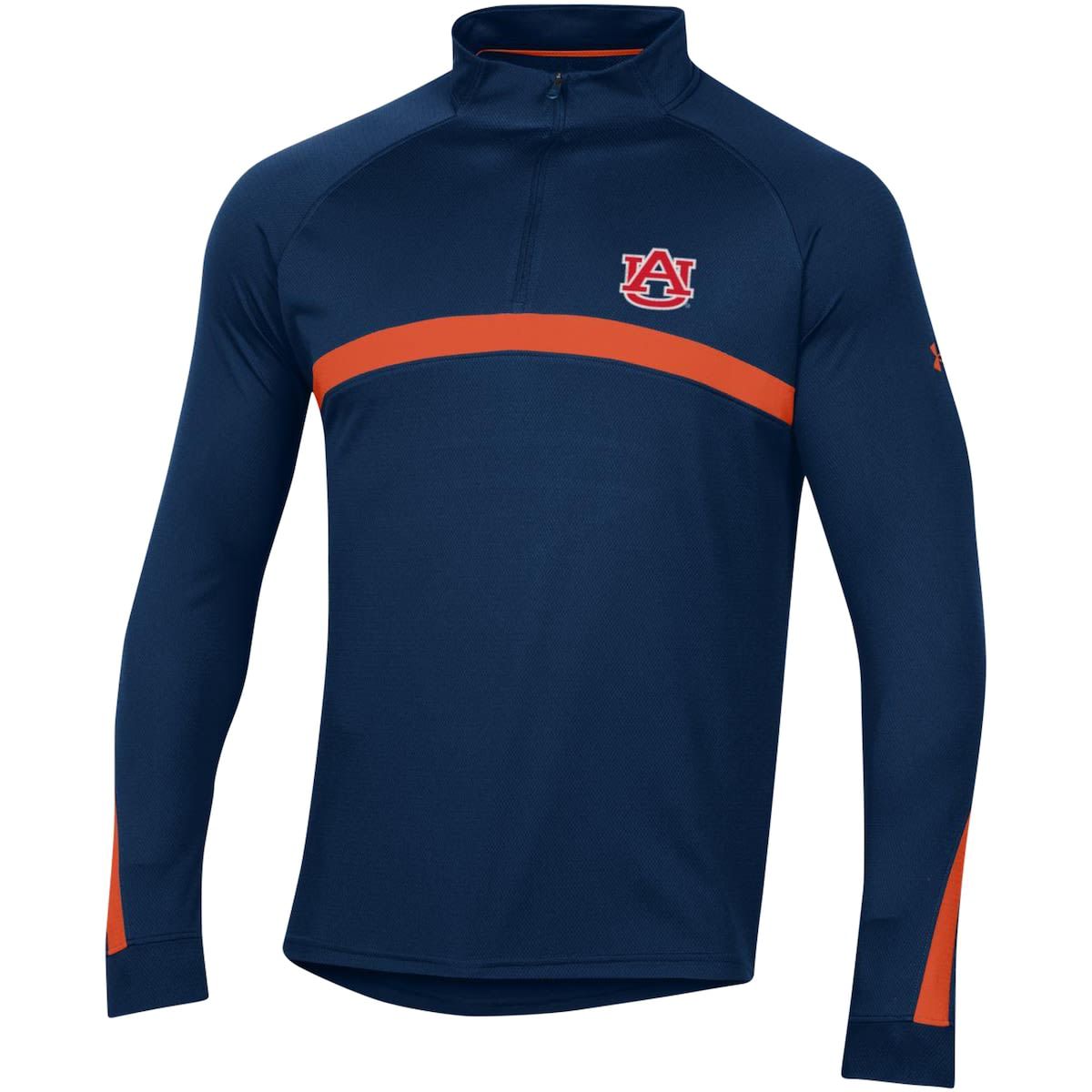 NCAA Under Armour Auburn Tigers Game Day Raglan Quarter-Zip Top