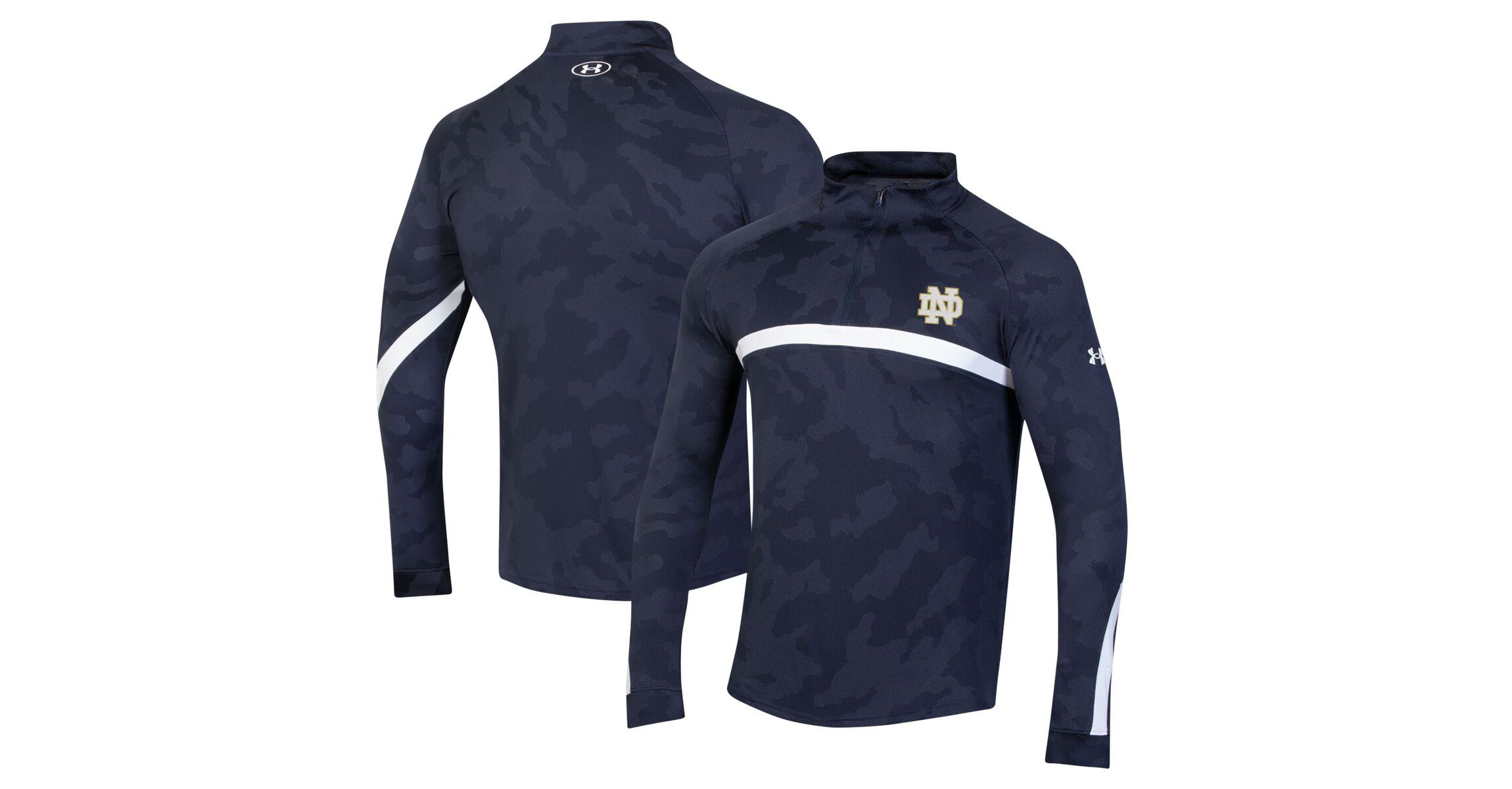 NCAA Under Armour Notre Dame Fighting Irish Game Day Raglan Quarter-Zip Top
