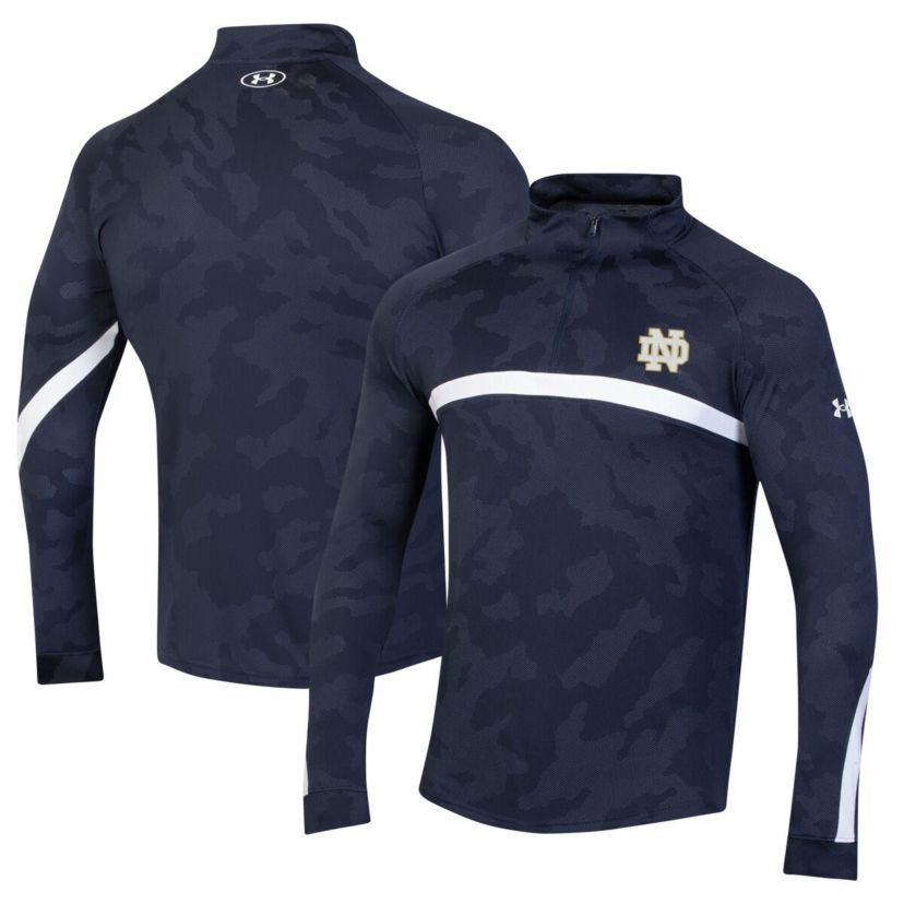 NCAA Under Armour Notre Dame Fighting Irish Game Day Raglan Quarter-Zip Top
