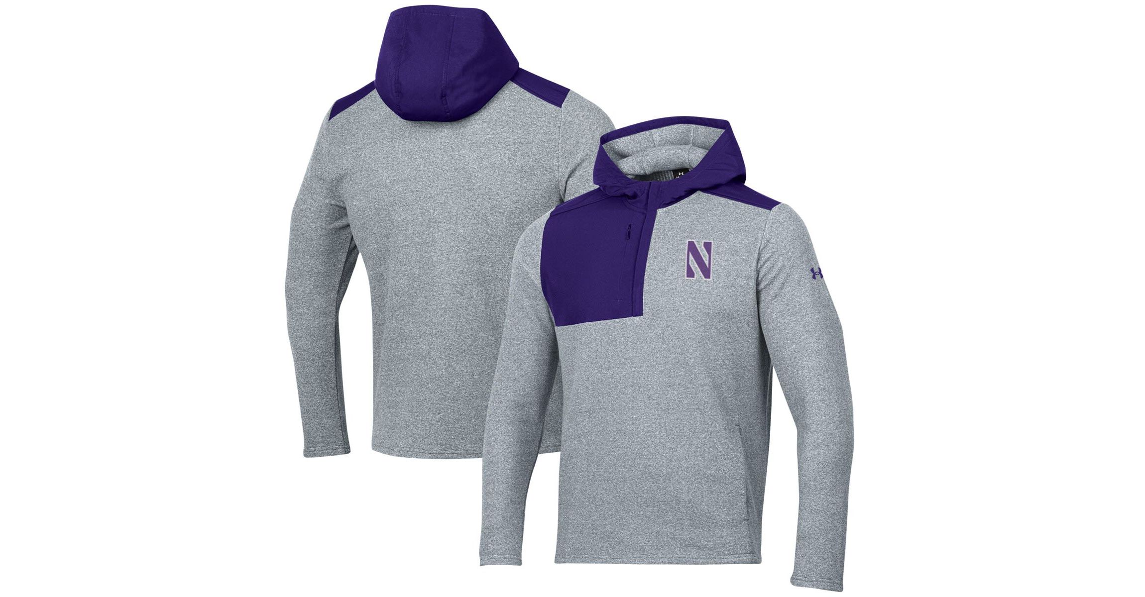 NCAA Under Armour Northwestern Wildcats Survivor Fleece Hoodie Quarter-Zip Jacket