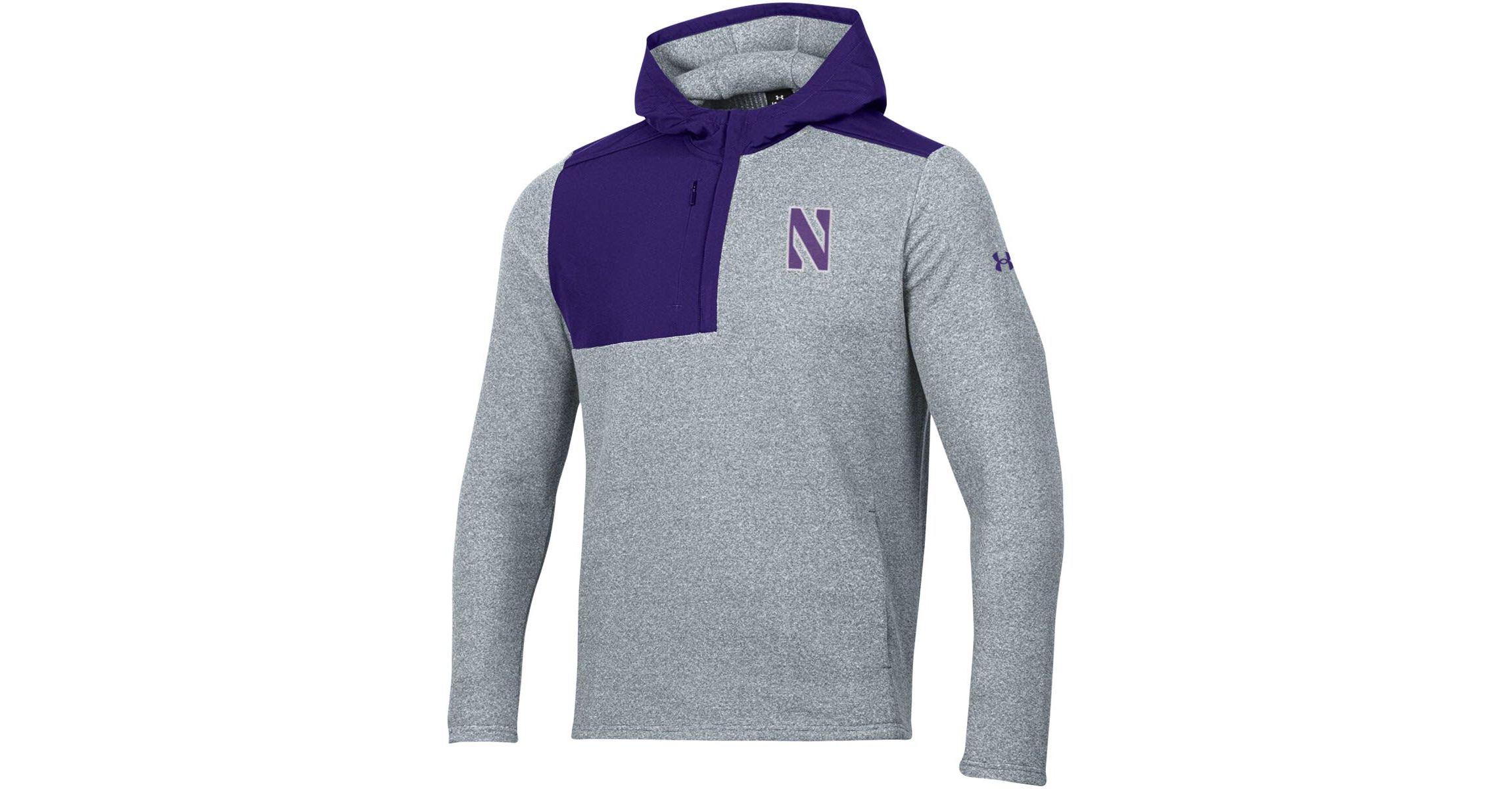 NCAA Under Armour Northwestern Wildcats Survivor Fleece Hoodie Quarter-Zip Jacket