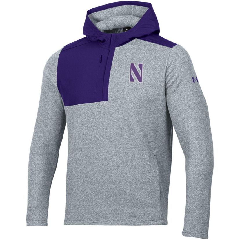 NCAA Under Armour Northwestern Wildcats Survivor Fleece Hoodie Quarter-Zip Jacket