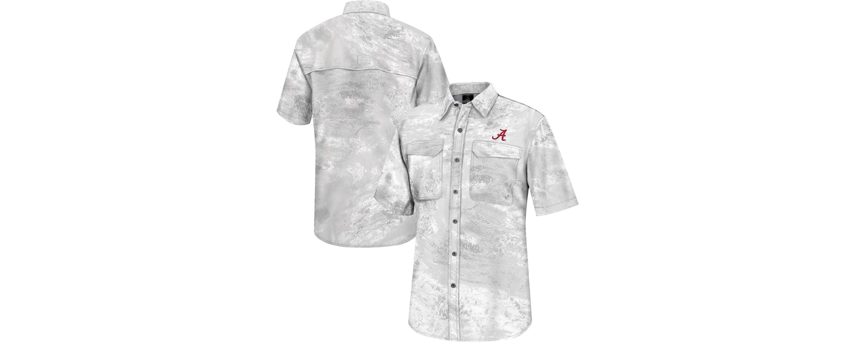 Alabama Crimson Tide NCAA Alabama Tide Realtree Aspect Charter Full-Button Fishing Shirt