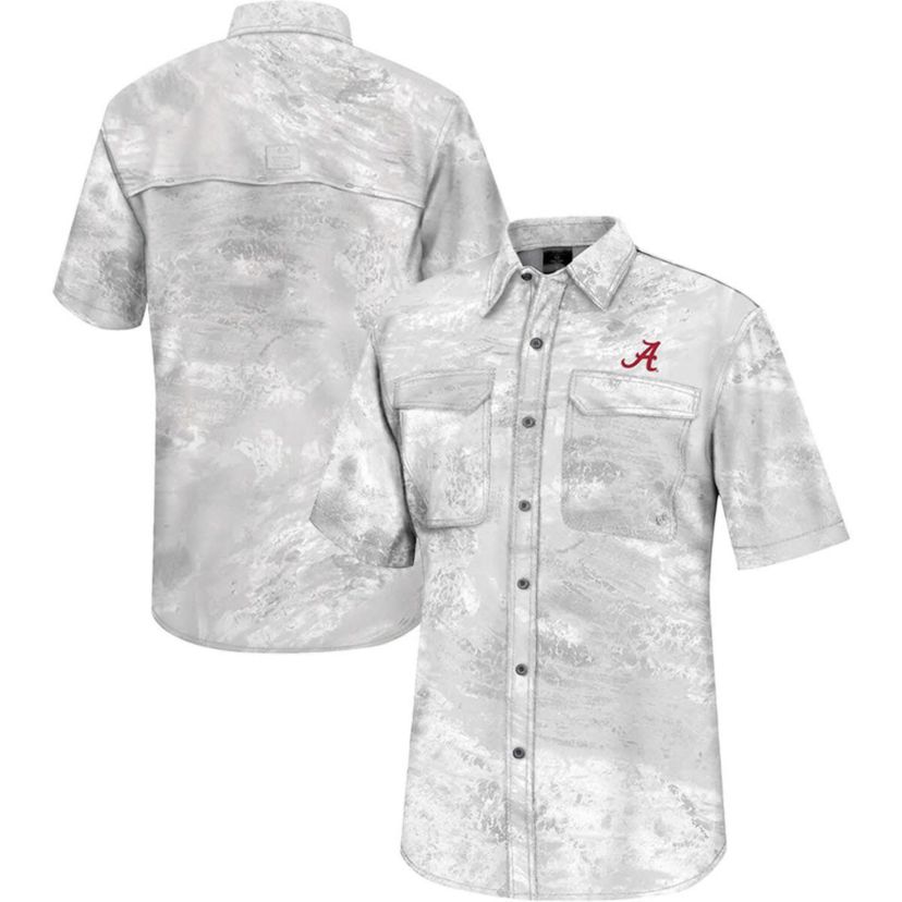 Alabama Crimson Tide NCAA Alabama Tide Realtree Aspect Charter Full-Button Fishing Shirt