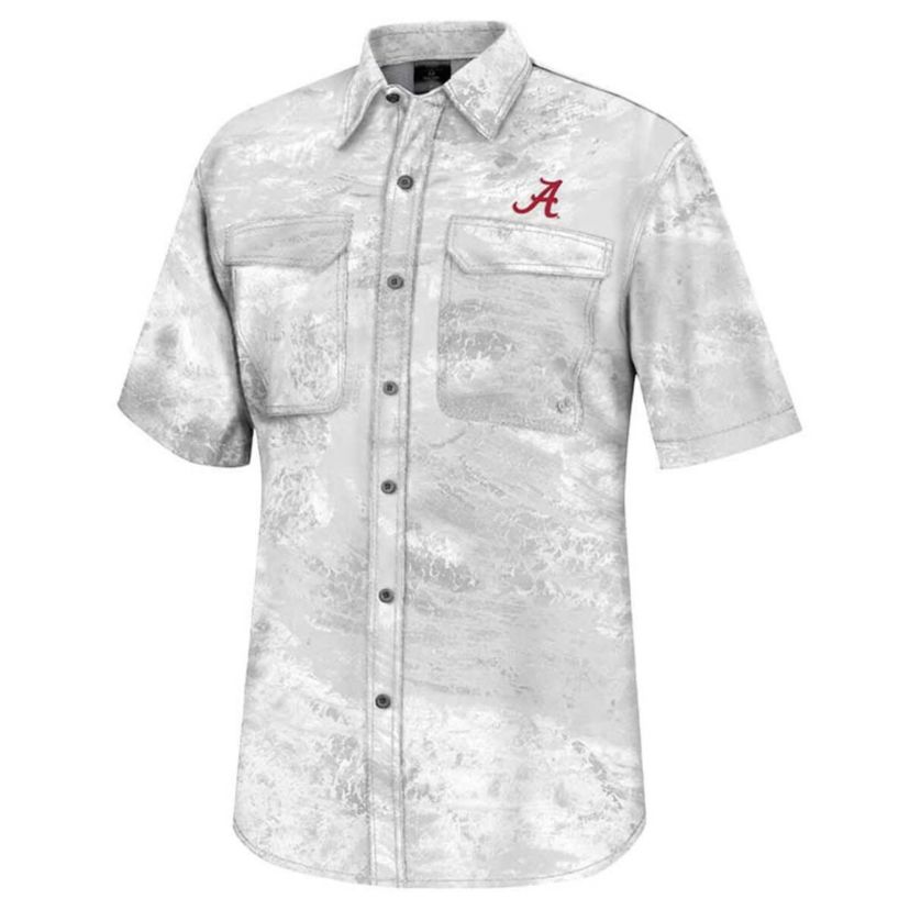 Alabama Crimson Tide NCAA Alabama Tide Realtree Aspect Charter Full-Button Fishing Shirt