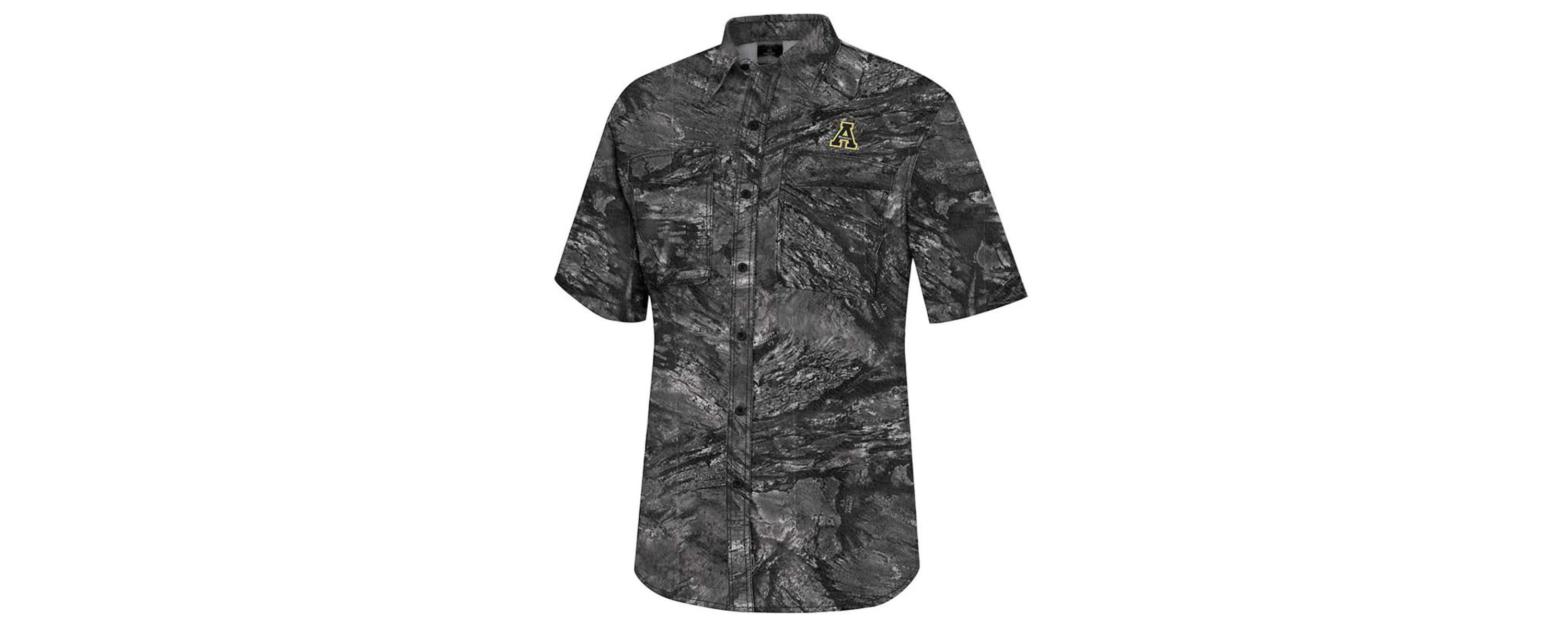 NCAA Appalachian State Mountaineers Realtree Aspect Charter Full-Button Fishing Shirt