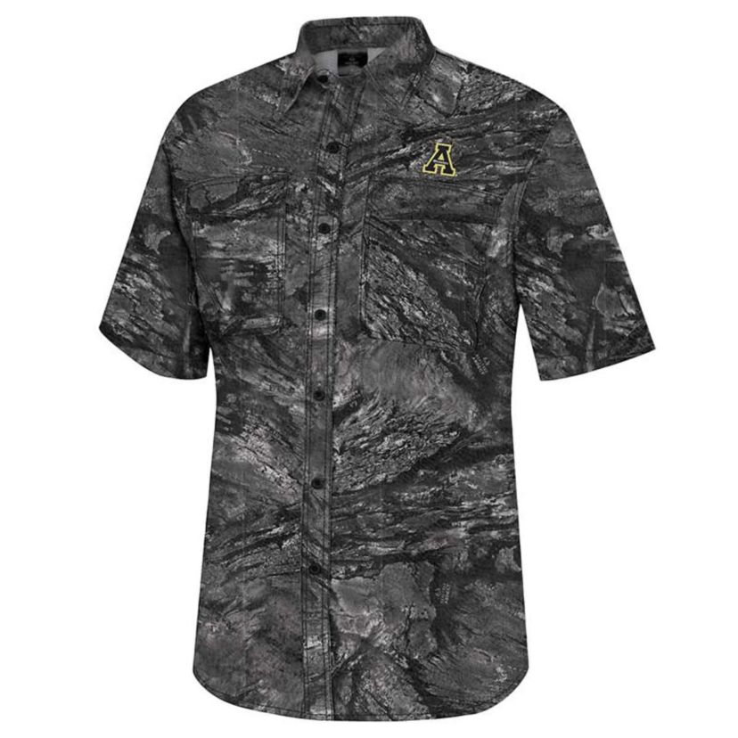 NCAA Appalachian State Mountaineers Realtree Aspect Charter Full-Button Fishing Shirt