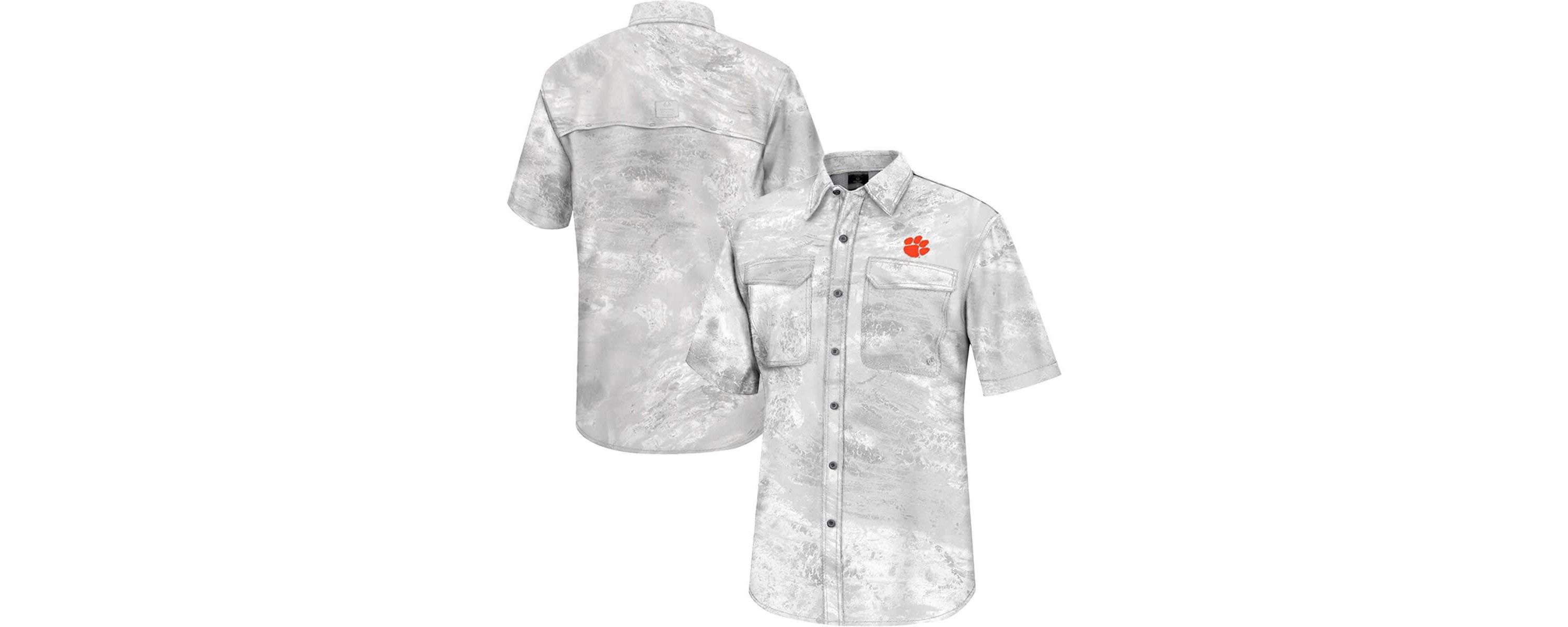 NCAA Clemson Tigers Realtree Aspect Charter Full-Button Fishing Shirt