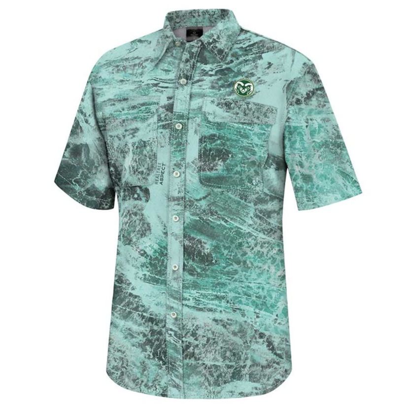 NCAA Colorado State Rams Realtree Aspect Charter Full-Button Fishing Shirt