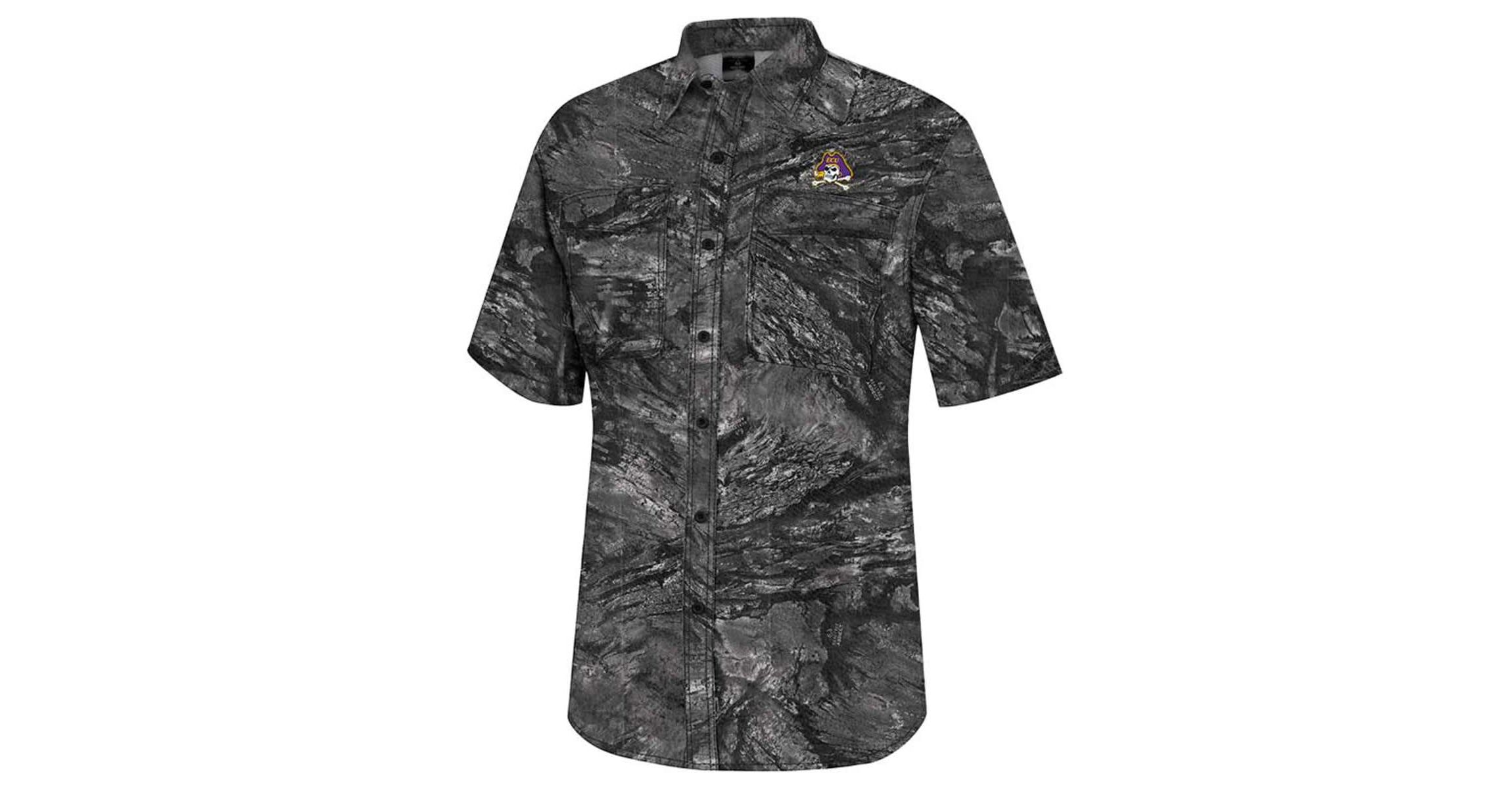East Carolina Pirates NCAA ECU Pirates Realtree Aspect Charter Full-Button Fishing Shirt
