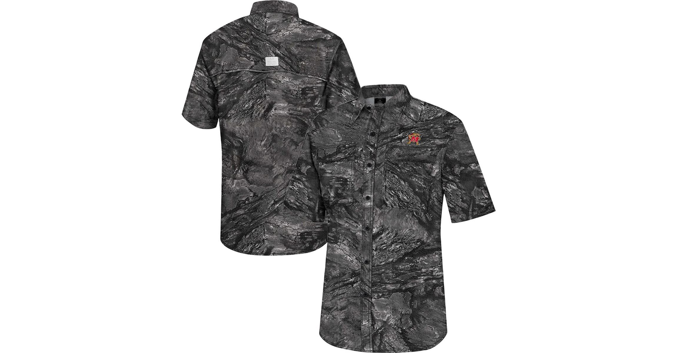 NCAA Maryland Terrapins Realtree Aspect Charter Full-Button Fishing Shirt