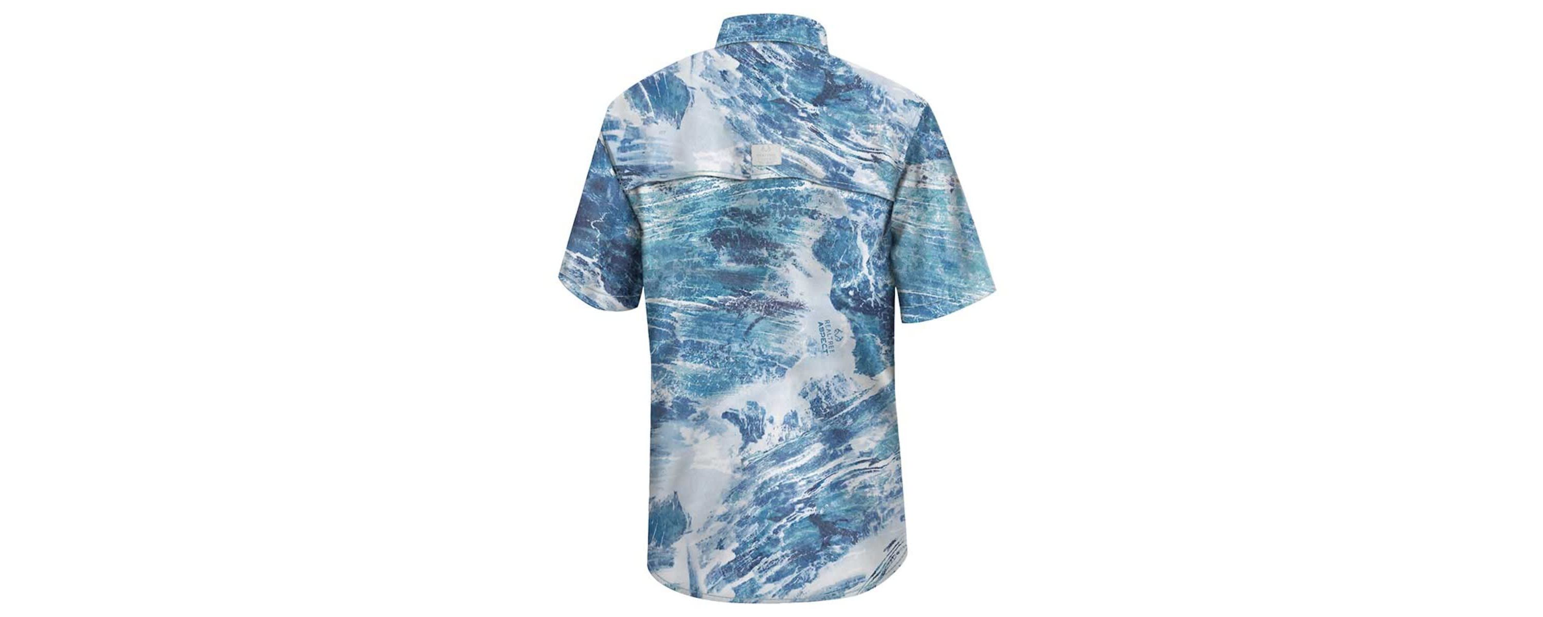 NCAA Michigan Wolverines Realtree Aspect Charter Full-Button Fishing Shirt