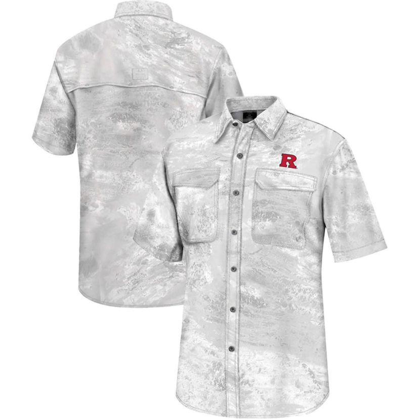 Rutgers Scarlet Knights NCAA Rutgers Knights Realtree Aspect Charter Full-Button Fishing Shirt