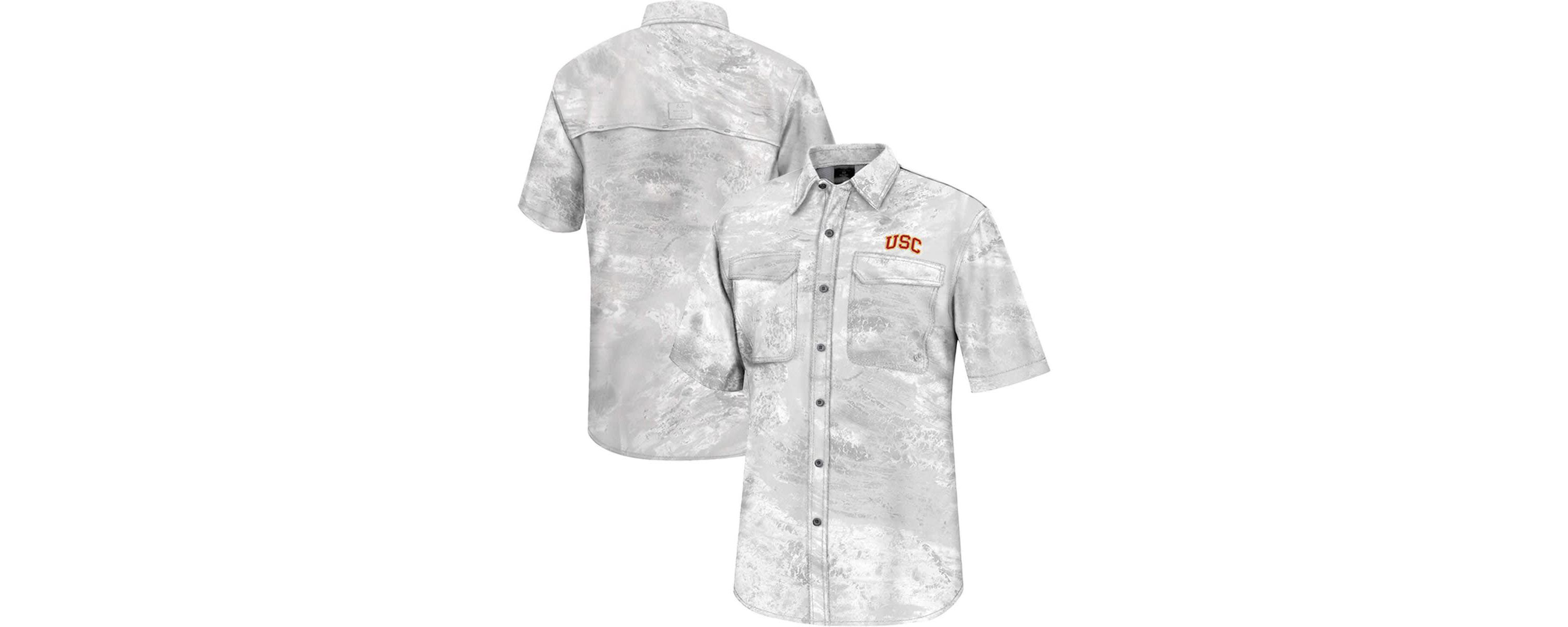 NCAA USC Trojans Realtree Aspect Charter Full-Button Fishing Shirt