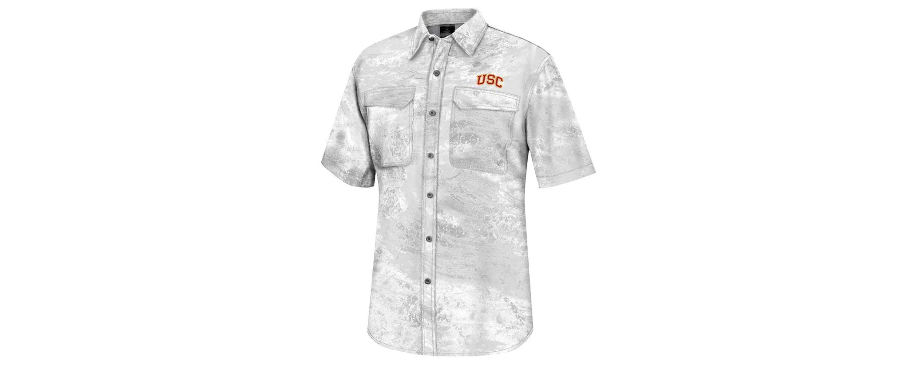 NCAA USC Trojans Realtree Aspect Charter Full-Button Fishing Shirt