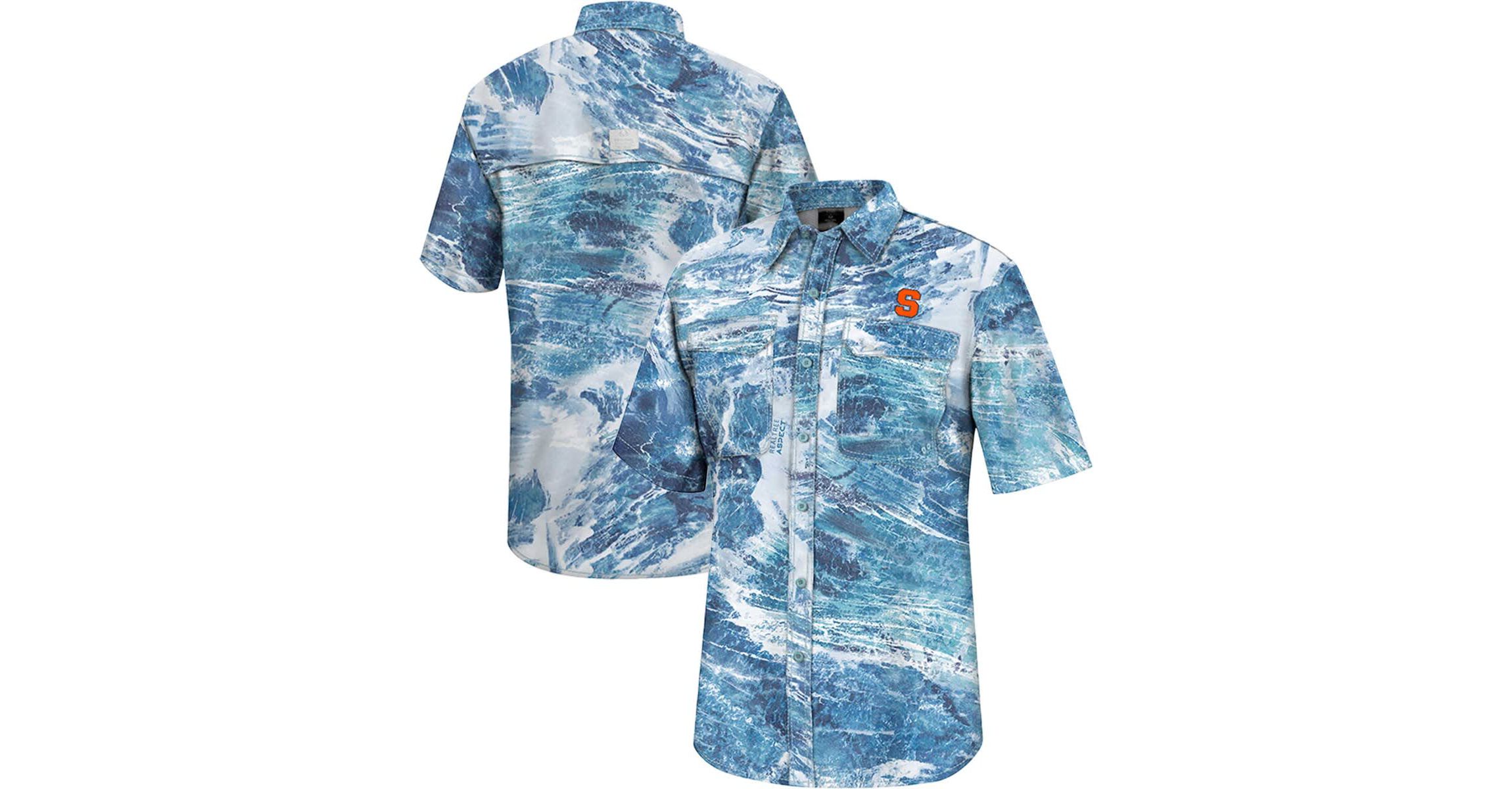 Syracuse Orange NCAA Syracuse Realtree Aspect Charter Full-Button Fishing Shirt