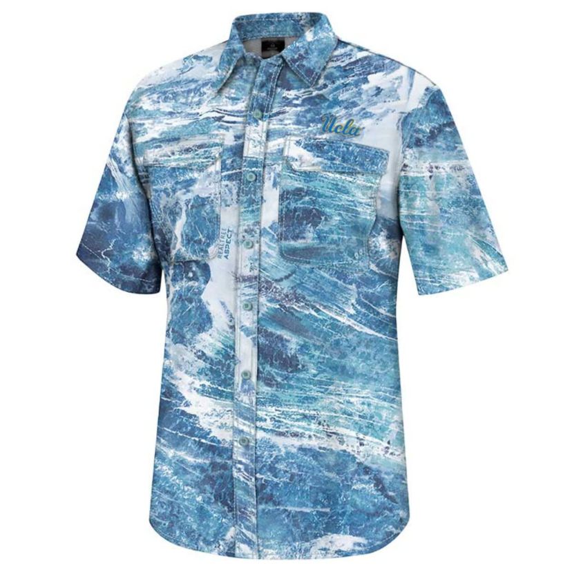 NCAA UCLA Bruins Realtree Aspect Charter Full-Button Fishing Shirt