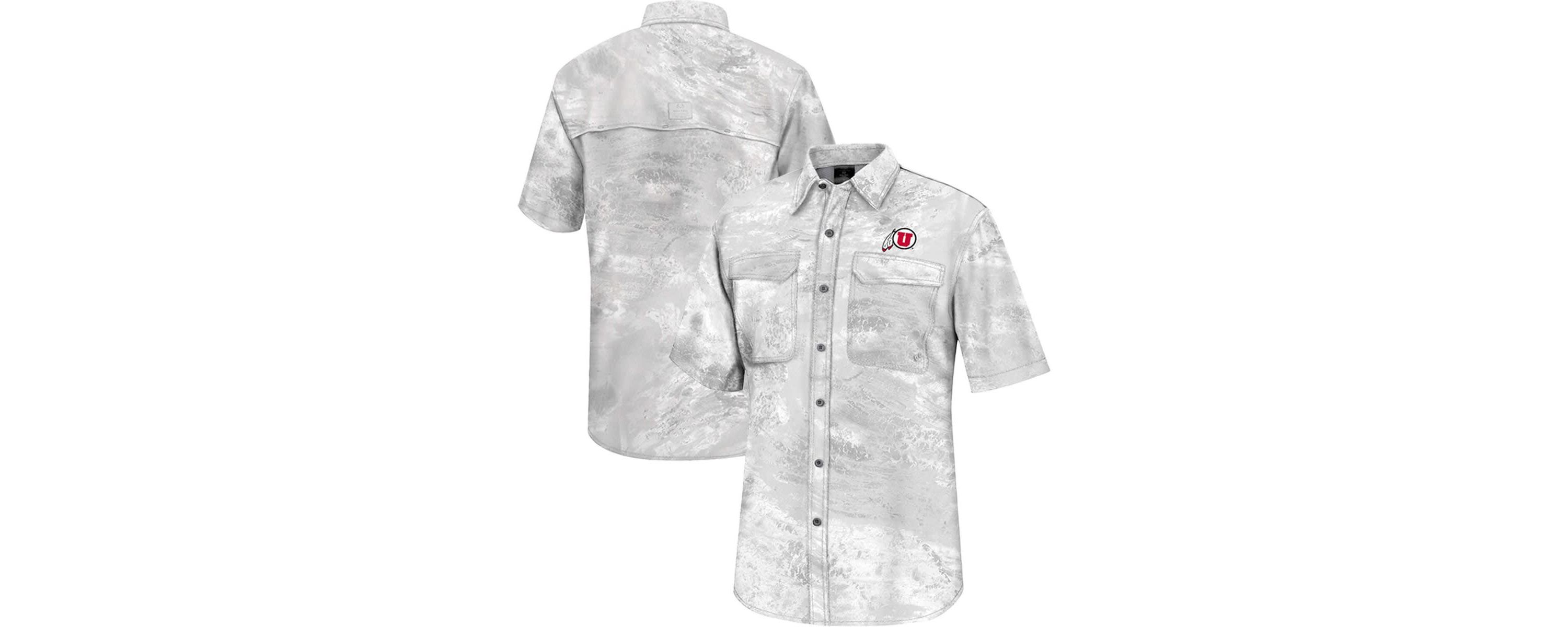 NCAA Utah Utes Realtree Aspect Charter Full-Button Fishing Shirt
