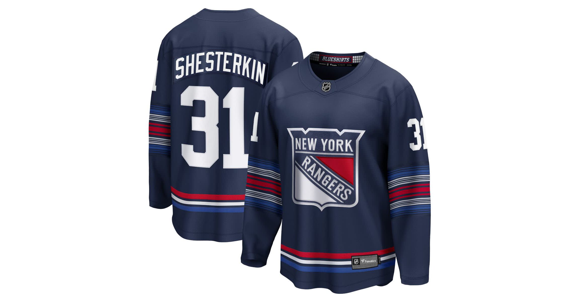 NHL Fanatics Igor Shesterkin New York Rangers Breakaway Jersey