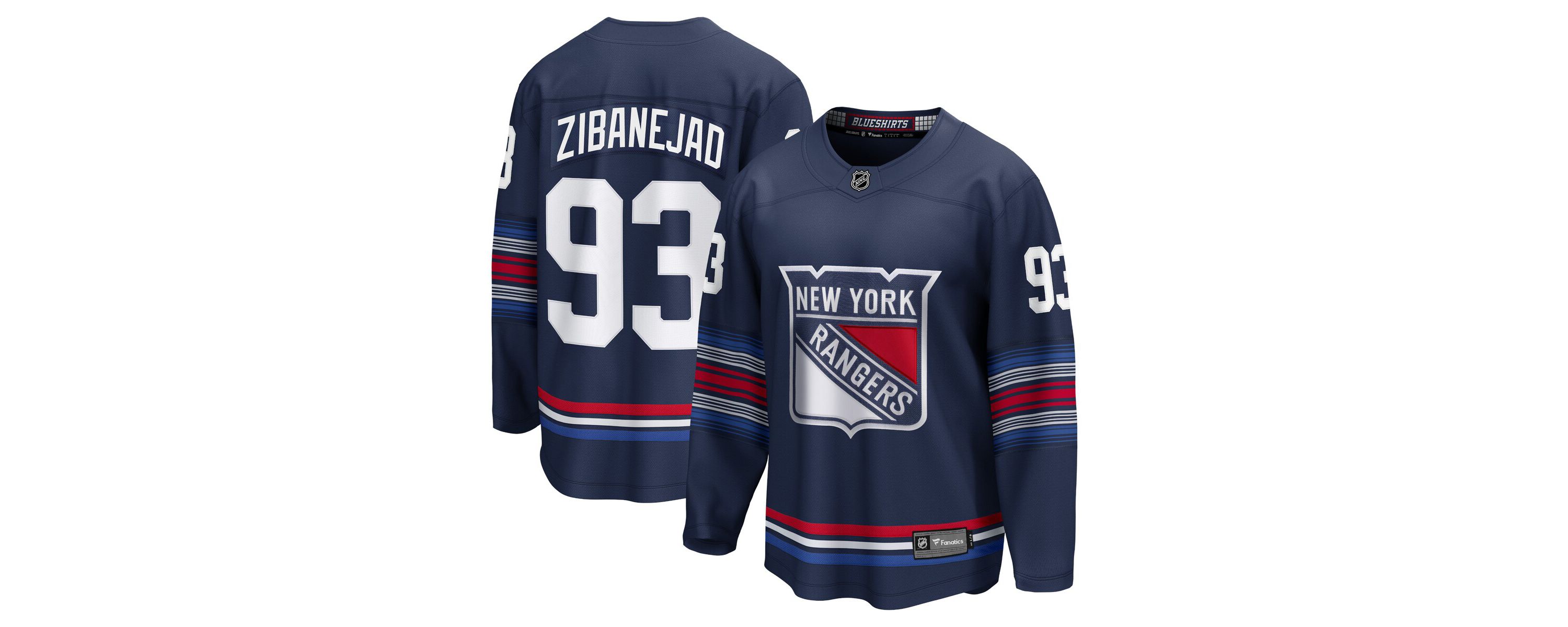 NHL Fanatics Mika Zibanejad New York Rangers Breakaway Jersey
