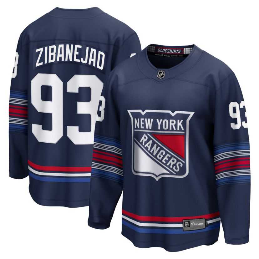 NHL Fanatics Mika Zibanejad New York Rangers Breakaway Jersey