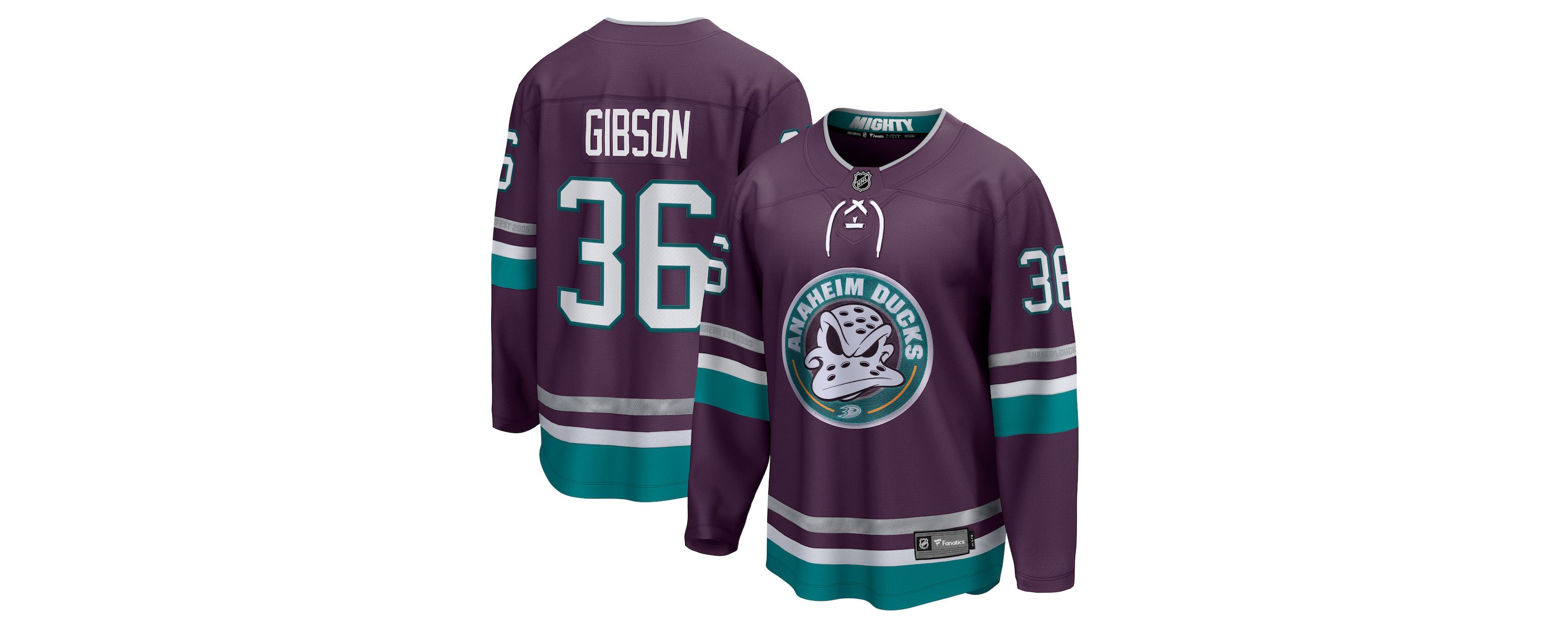 NHL Fanatics John Gibson Anaheim Ducks Breakaway Jersey