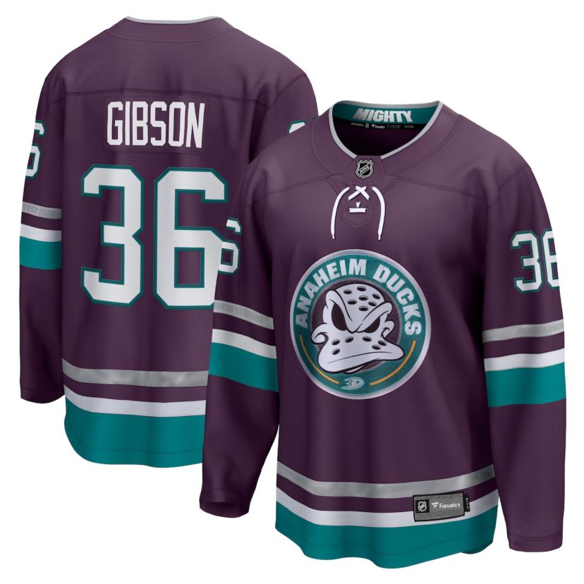 NHL Fanatics John Gibson Anaheim Ducks Breakaway Jersey