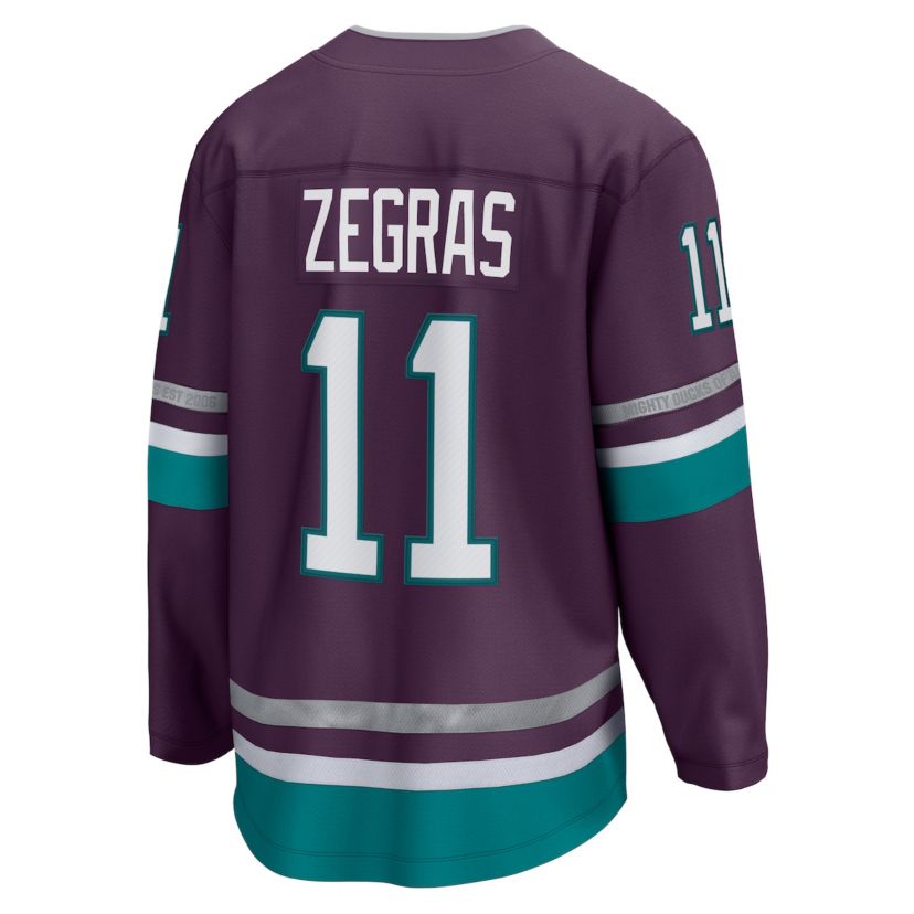 NHL Fanatics Trevor Zegras Anaheim Ducks Breakaway Jersey