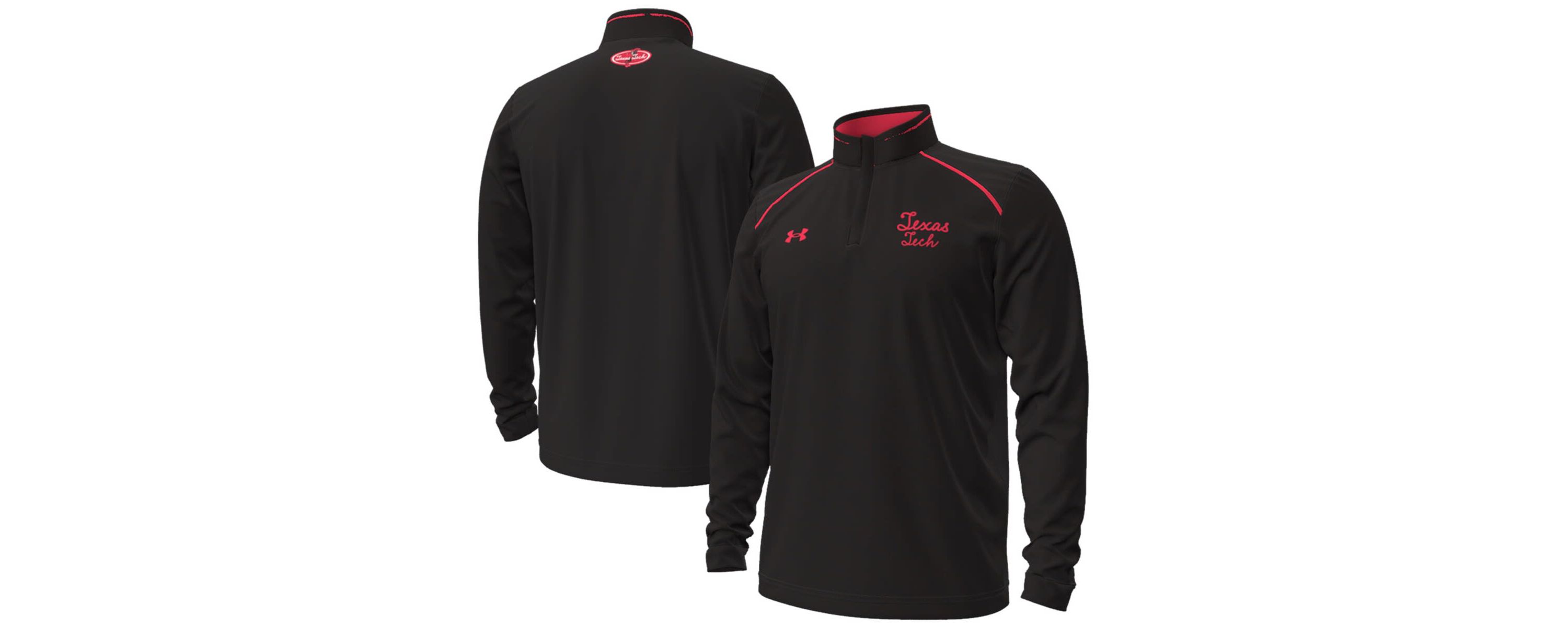 Texas Tech Red Raiders NCAA Under Armour Texas Tech Raiders Throwback Cursive Quarter-Zip Pullover Top