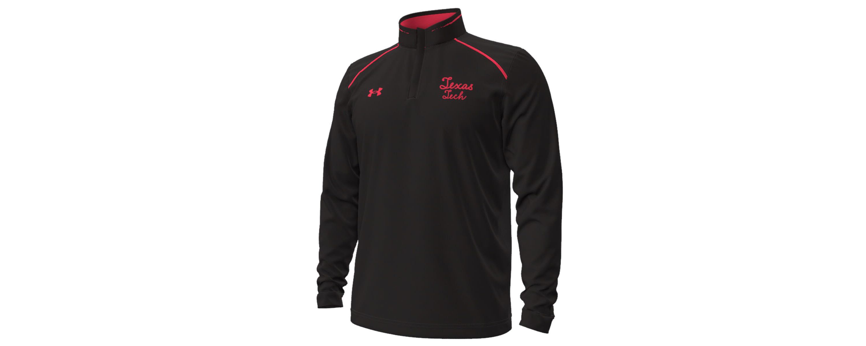 Texas Tech Red Raiders NCAA Under Armour Texas Tech Raiders Throwback Cursive Quarter-Zip Pullover Top