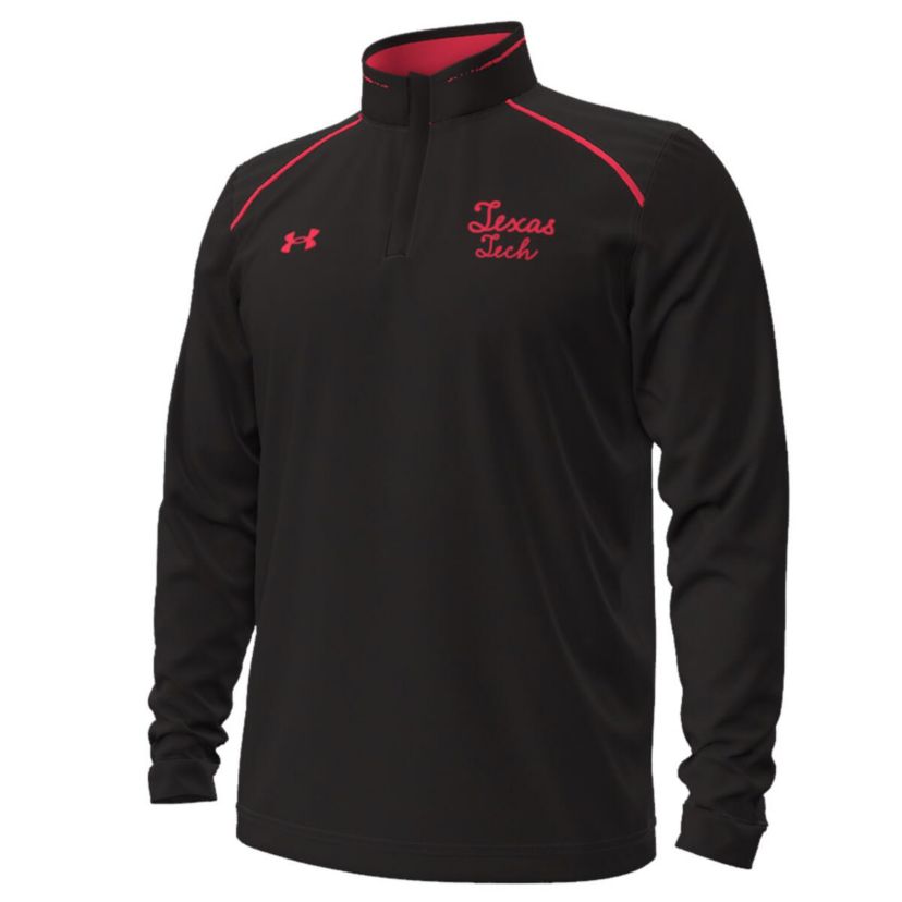 Texas Tech Red Raiders NCAA Under Armour Texas Tech Raiders Throwback Cursive Quarter-Zip Pullover Top