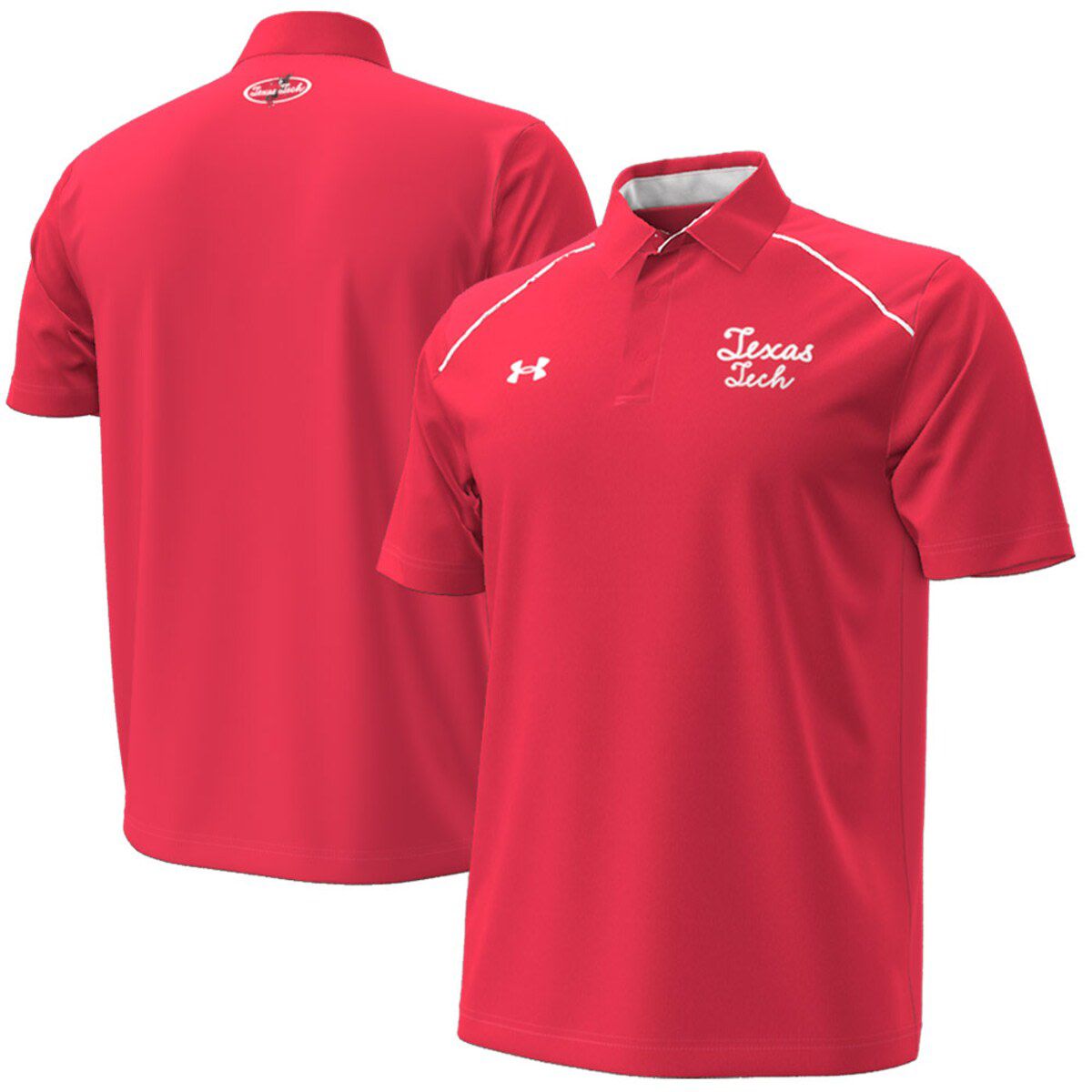 Texas Tech Red Raiders NCAA Under Armour Texas Tech Raiders Throwback Cursive Polo