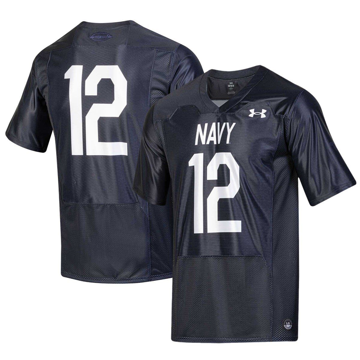 Navy Midshipmen NCAA Under Armour #12 Midshipmen Silent Service Replica Football Jersey