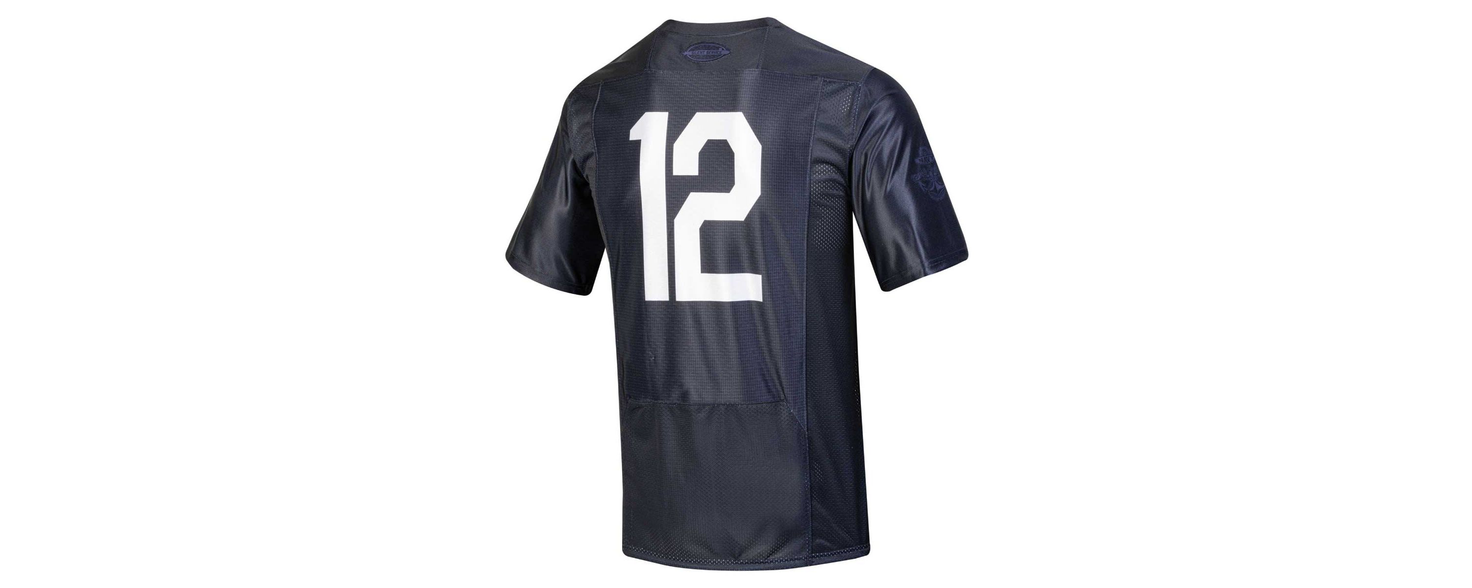 Navy Midshipmen NCAA Under Armour #12 Midshipmen Silent Service Replica Football Jersey