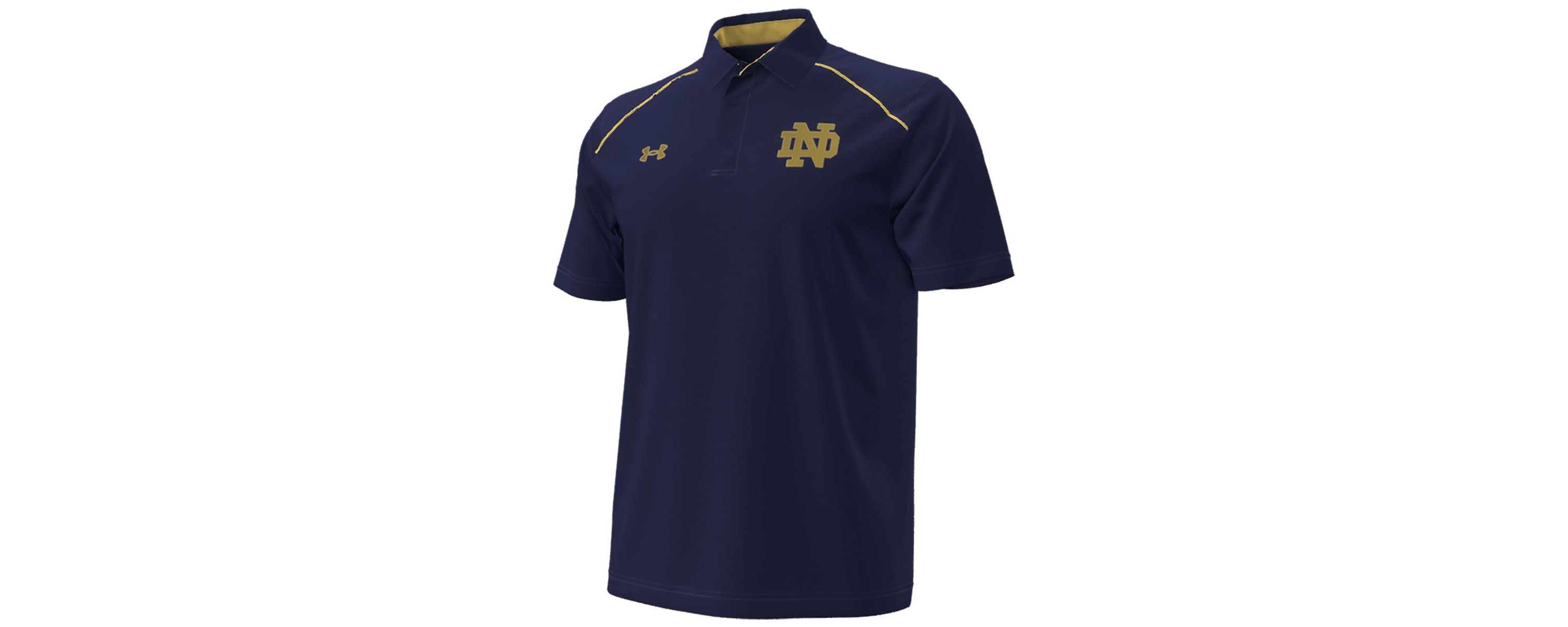 NCAA Under Armour Notre Dame Fighting Irish 2023 Aer Lingus NCAA Football Classic Polo